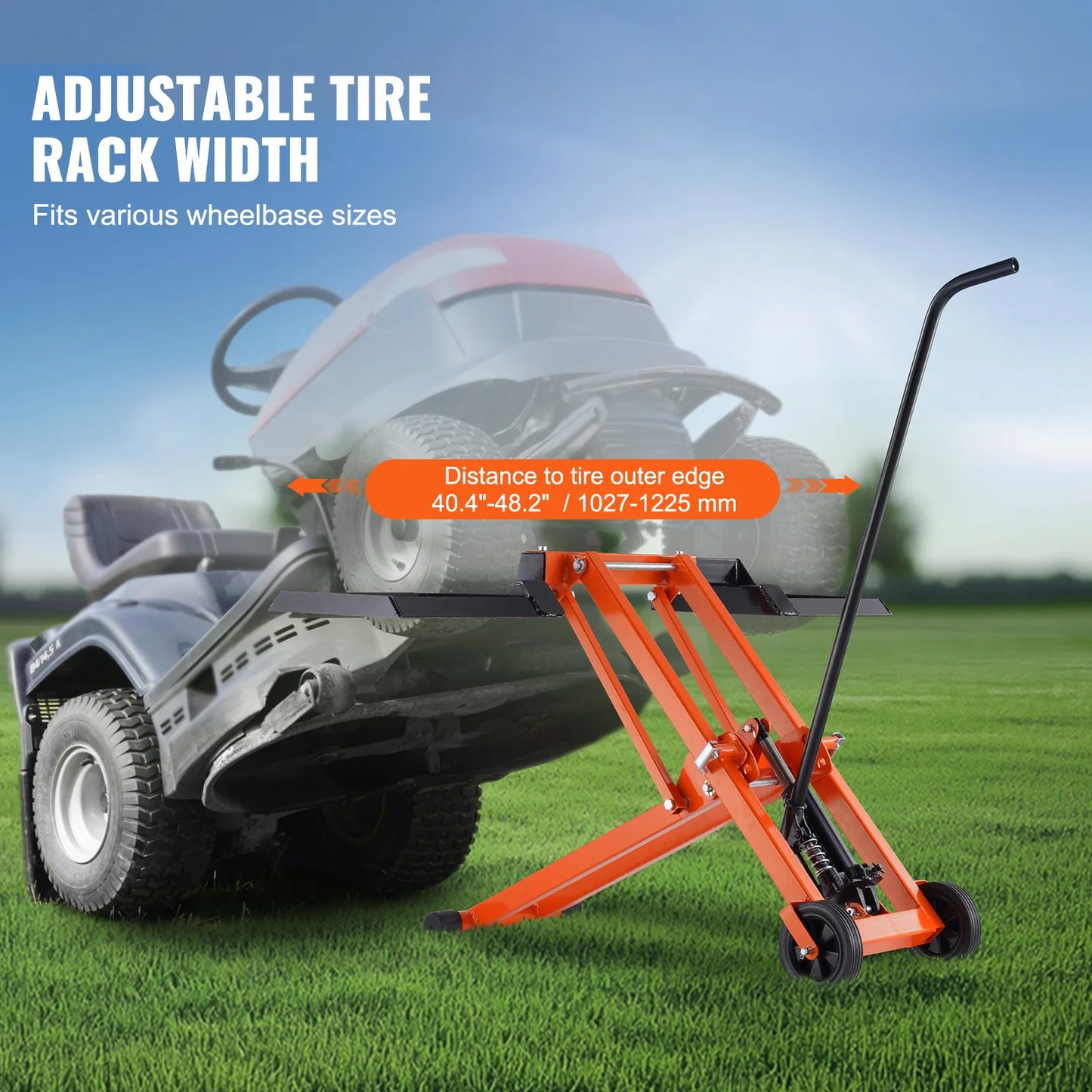 SucceBuy Lawn Mower Lift With Hydraulic Jack 500/880 Lbs Adjustable