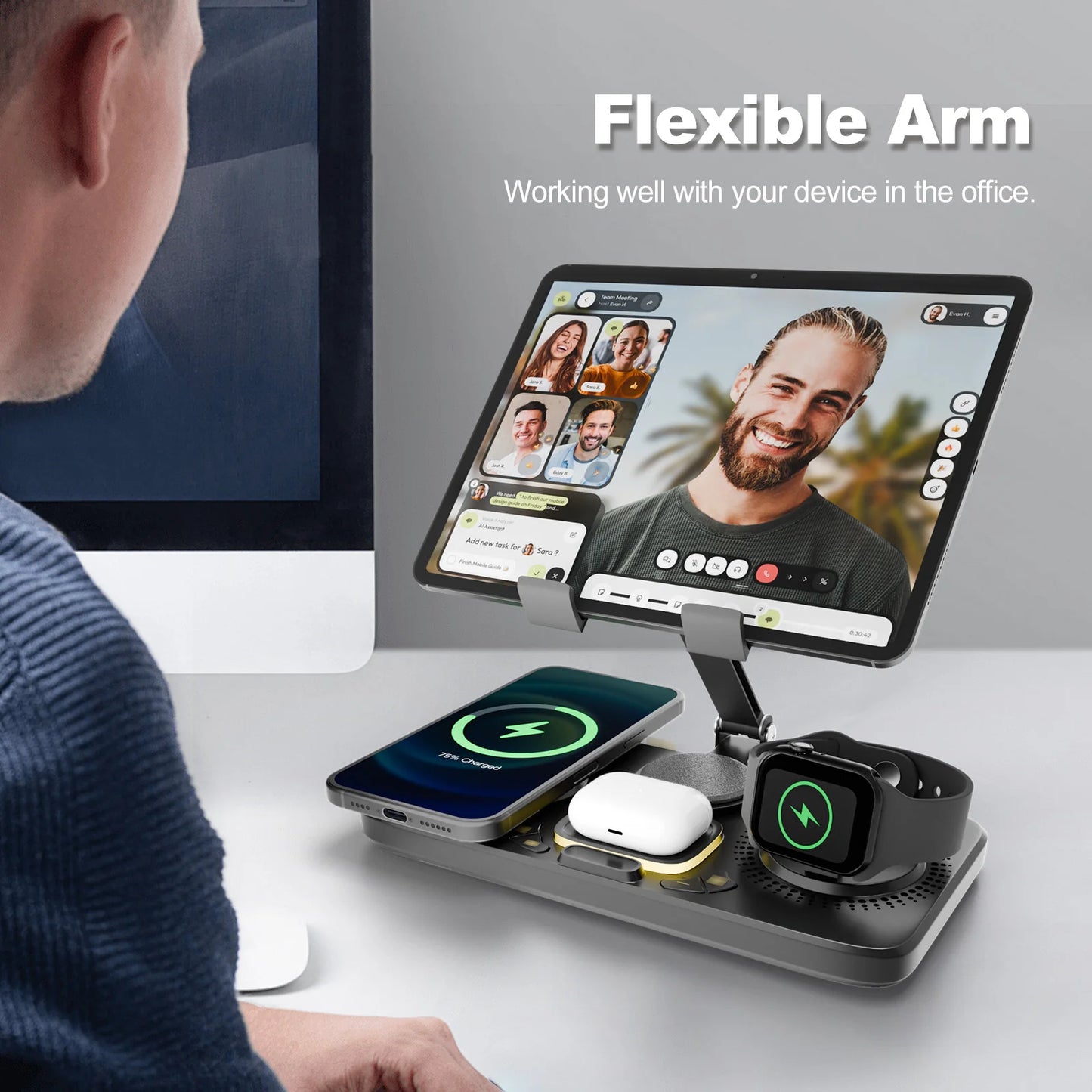 7 in 1 Wireless Charging Station For iPhone Apple Watch