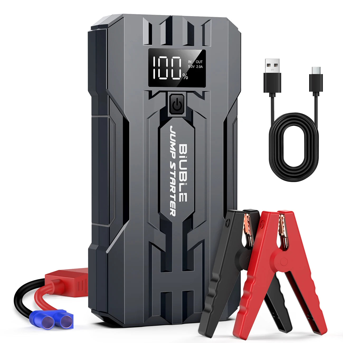 BIUBLE Car Jump Starter 3000A Peak 12V Booster Battery Charger