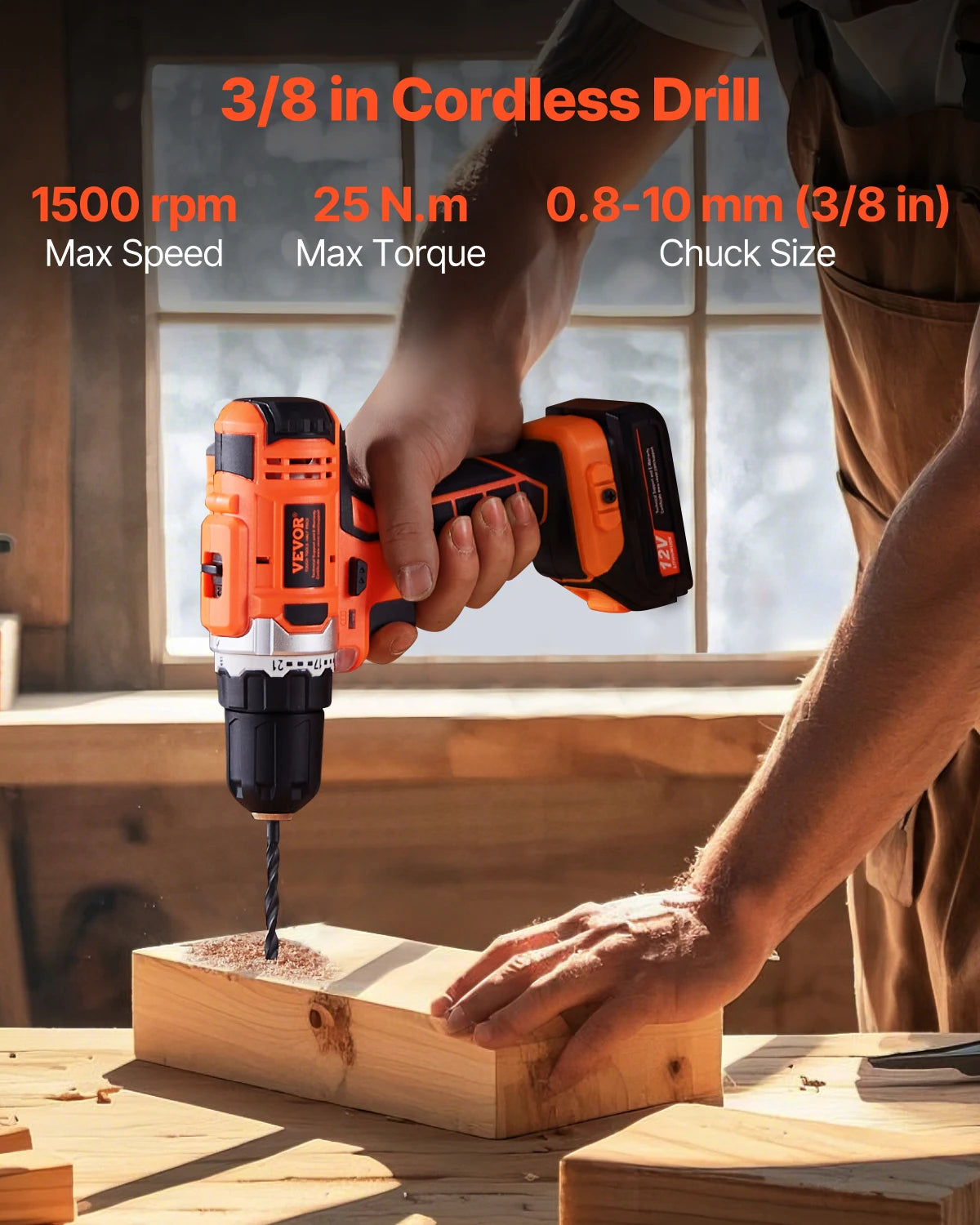 SucceBuy Cordless 2-Tool Power Tool Combo Kit With Charger