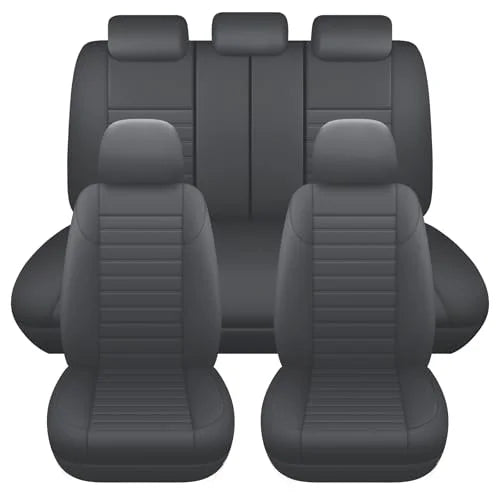 Leather Car Seat Covers Universal Fit Full Set 5 Seater