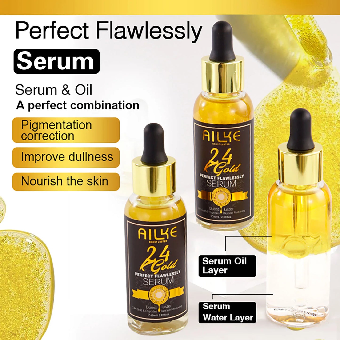 AILKE 24K Whitening Skin Set Cleanser For All Skin Types