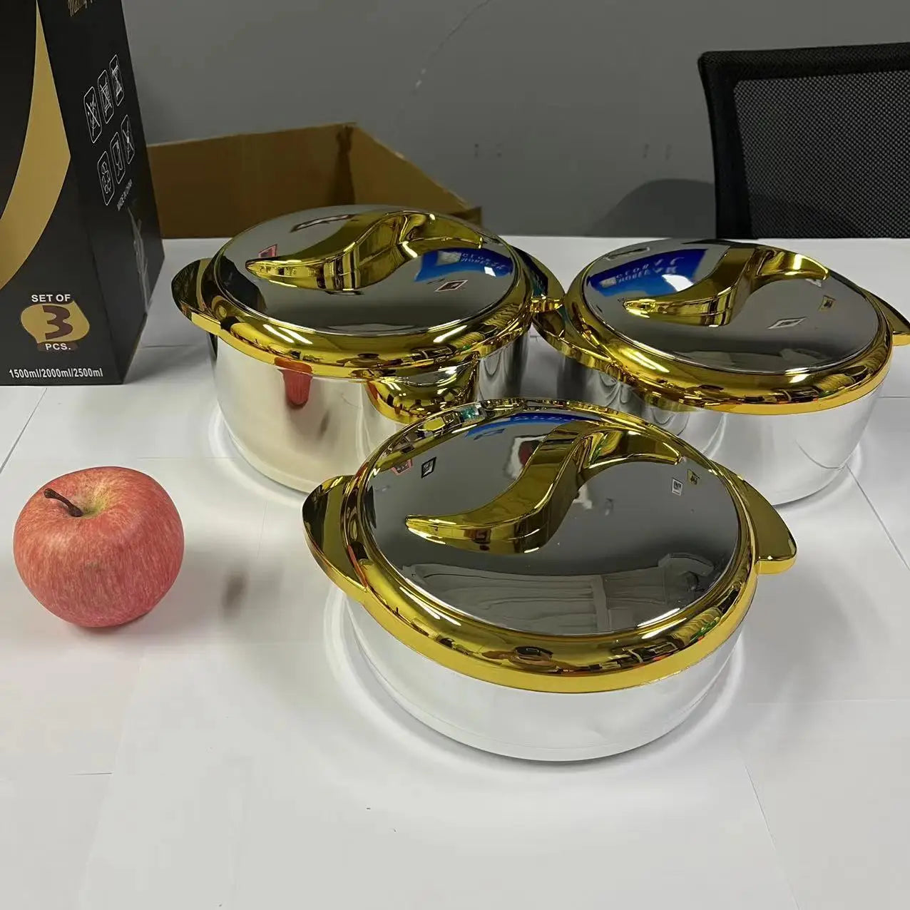 Food Warmer Lunch Box Set 3 Piece Leakproof Containers