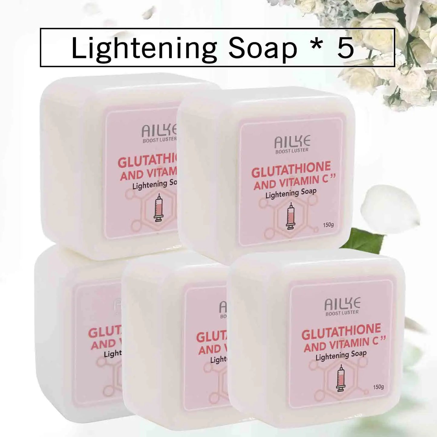 AILKE Glutathione Vitamin C Whitening Soap For All Skin Types