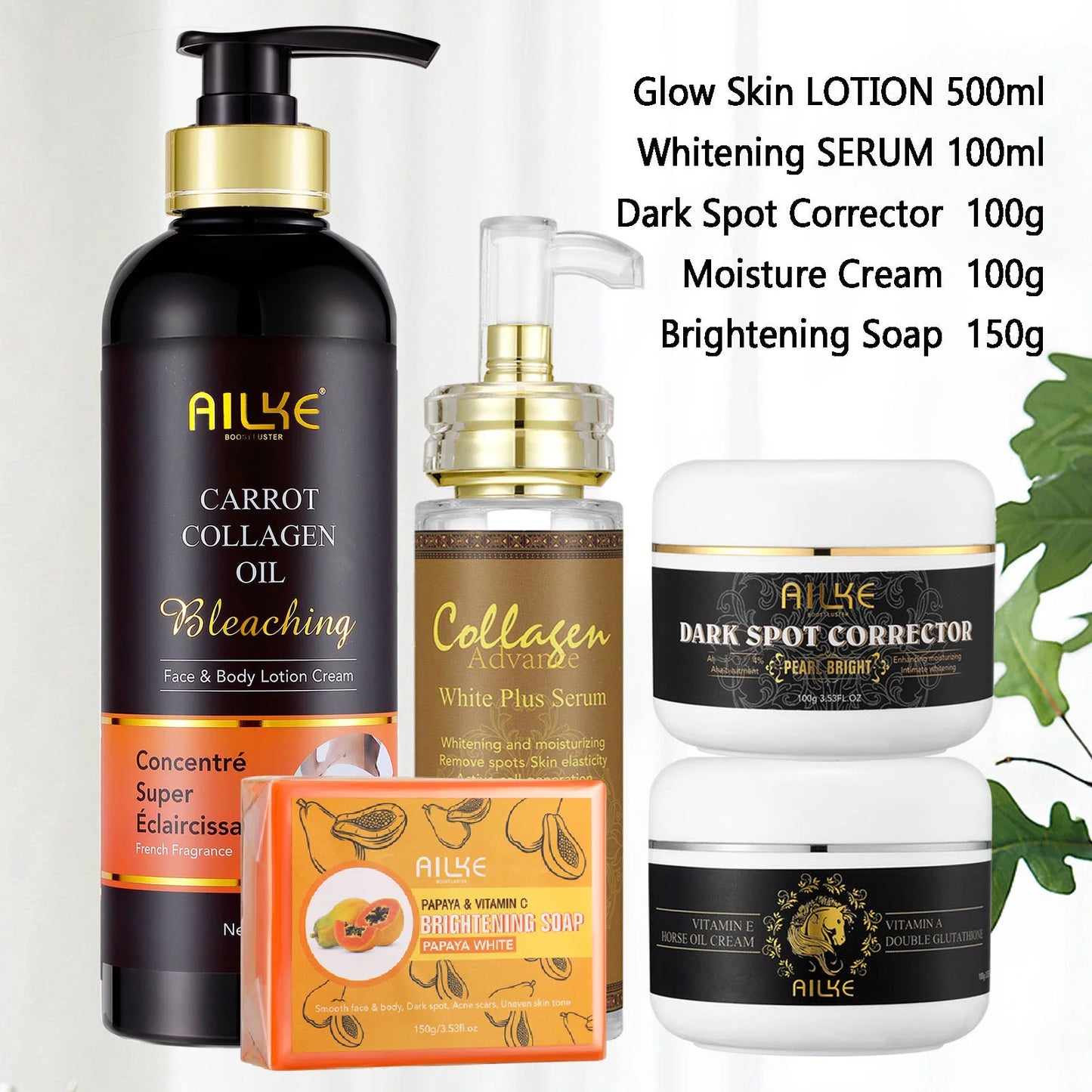 AILKE Collagen 5 in 1 Skin Care Kit For Face And Body
