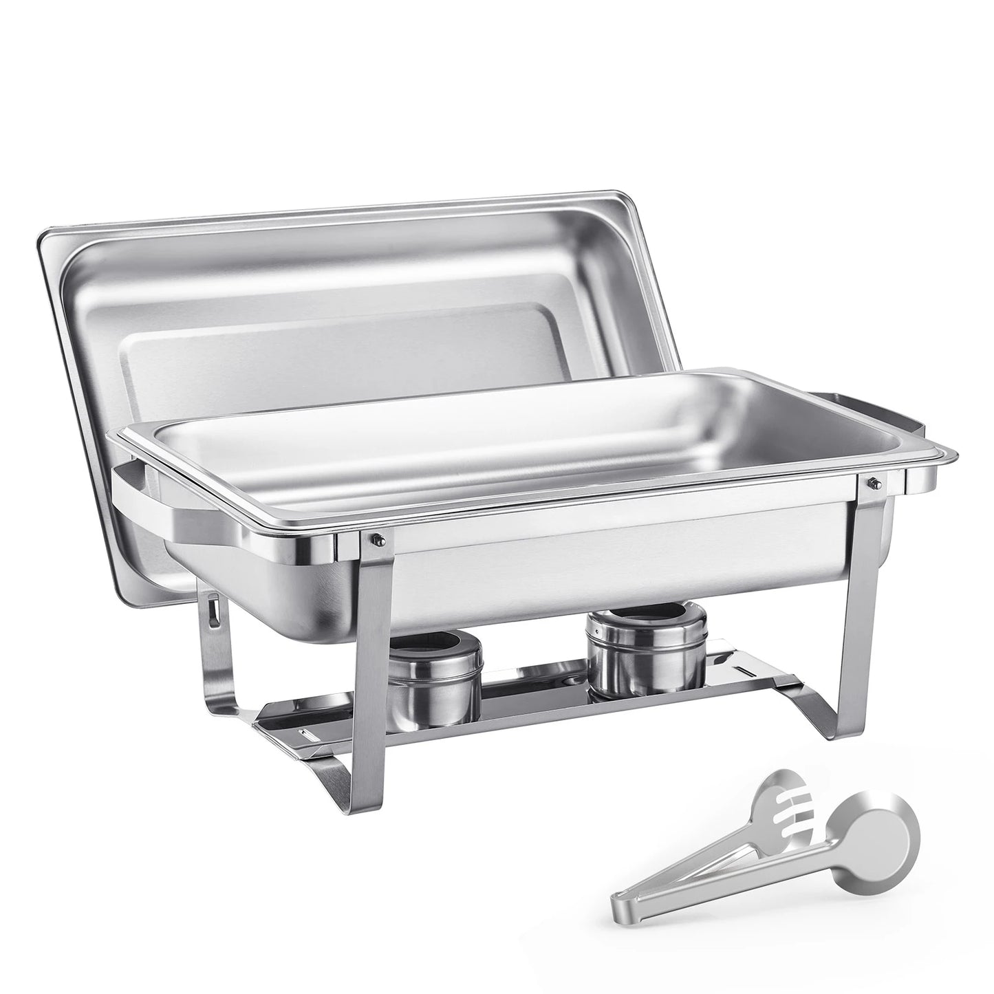 SucceBuy Stainless Steel Chafer Buffet Set With Pans Catering Warmer