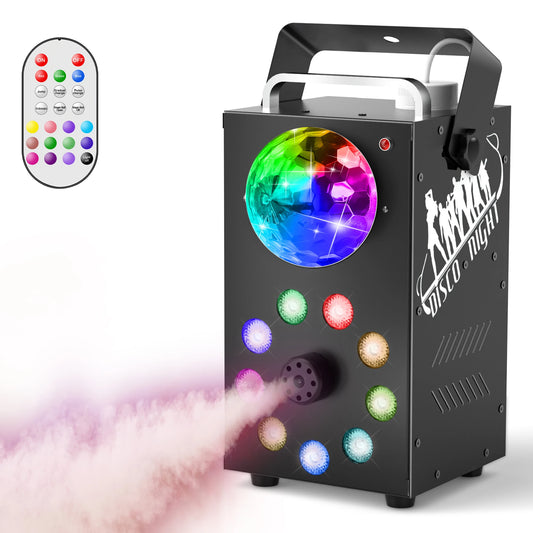 U'King 700W Smoke Machine Wireless Remote DJ Fogger RGB LED