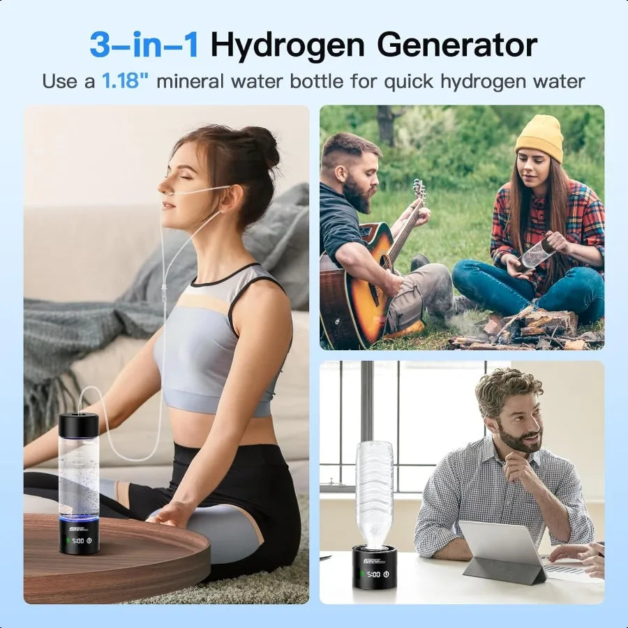 Hydrogen Water Bottle With Led Display Portable Ionizer SPE PEM