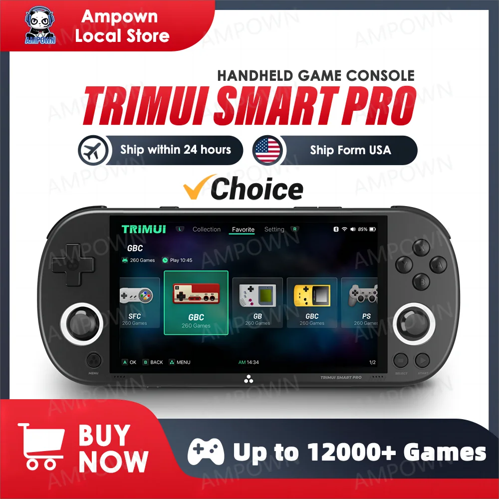TRIMUIC Smart Pro Handheld Game Console Up To 256GB
