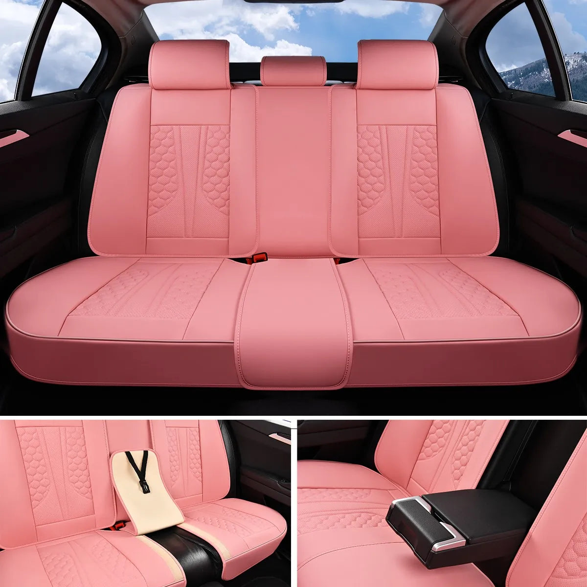 Waterproof Leather Car Seat Covers Universal Fit Allweather Non Slip