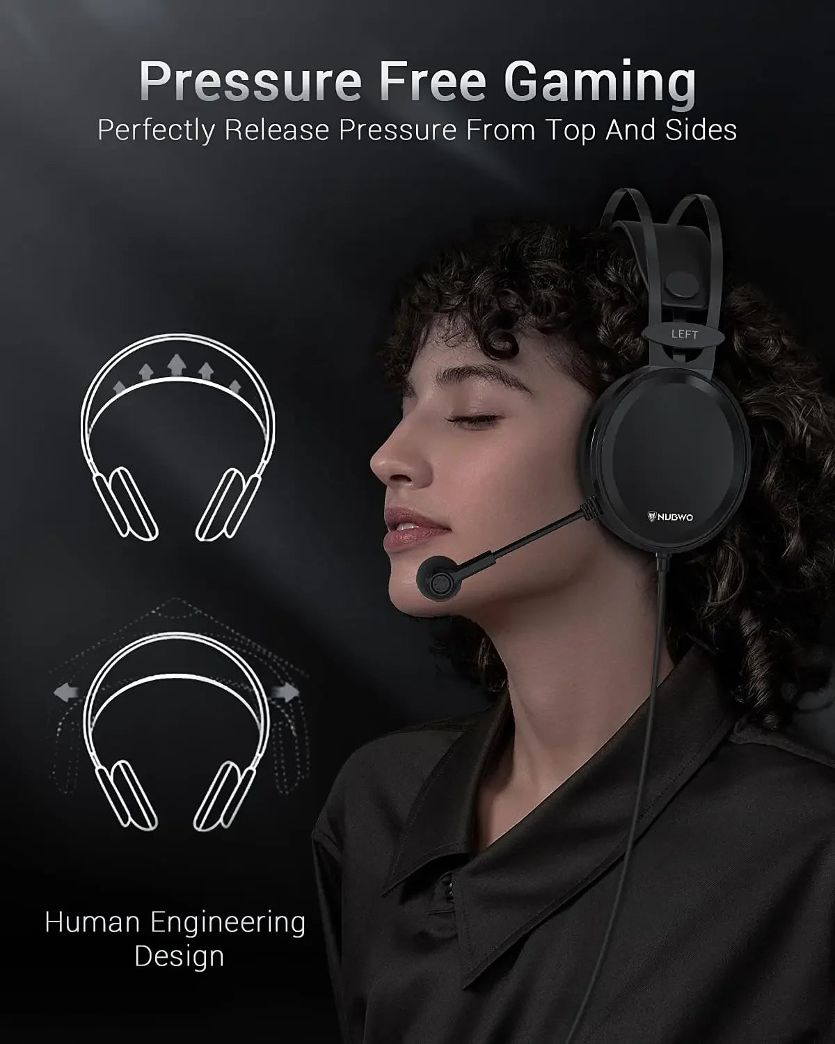 NUBWO N7 Stereo Gaming Headset With Noise Canceling Mic