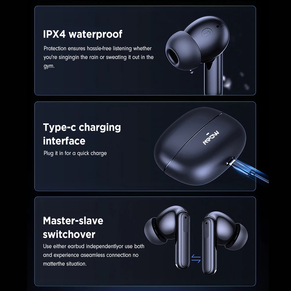 MPOW XY17 ANC Bluetooth Earphones With Dual Mic Elite
