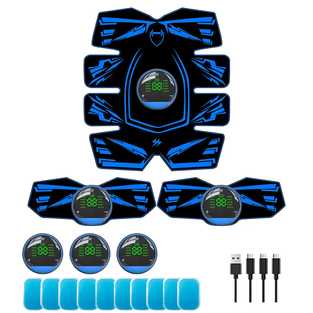 XMSJ EMS 8Pad Ab Trainer and Muscle Stimulator Vibration