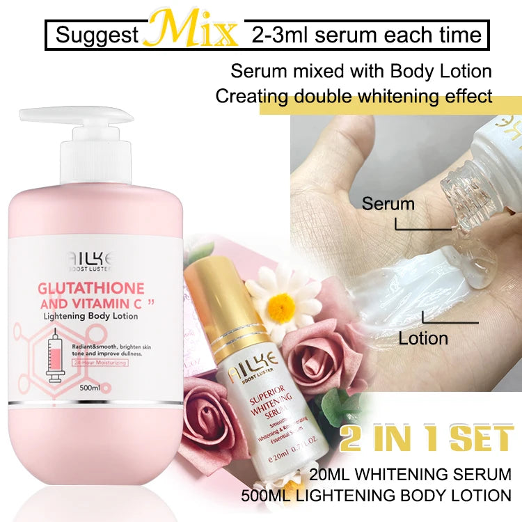 AILKE Vitamin C Brightening Lotion for Hydration and Glowing Skin