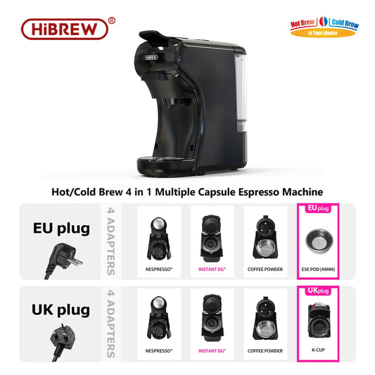 HiBREW Espresso Coffee Machine 19 Bar Capsule Pod Coffee Maker