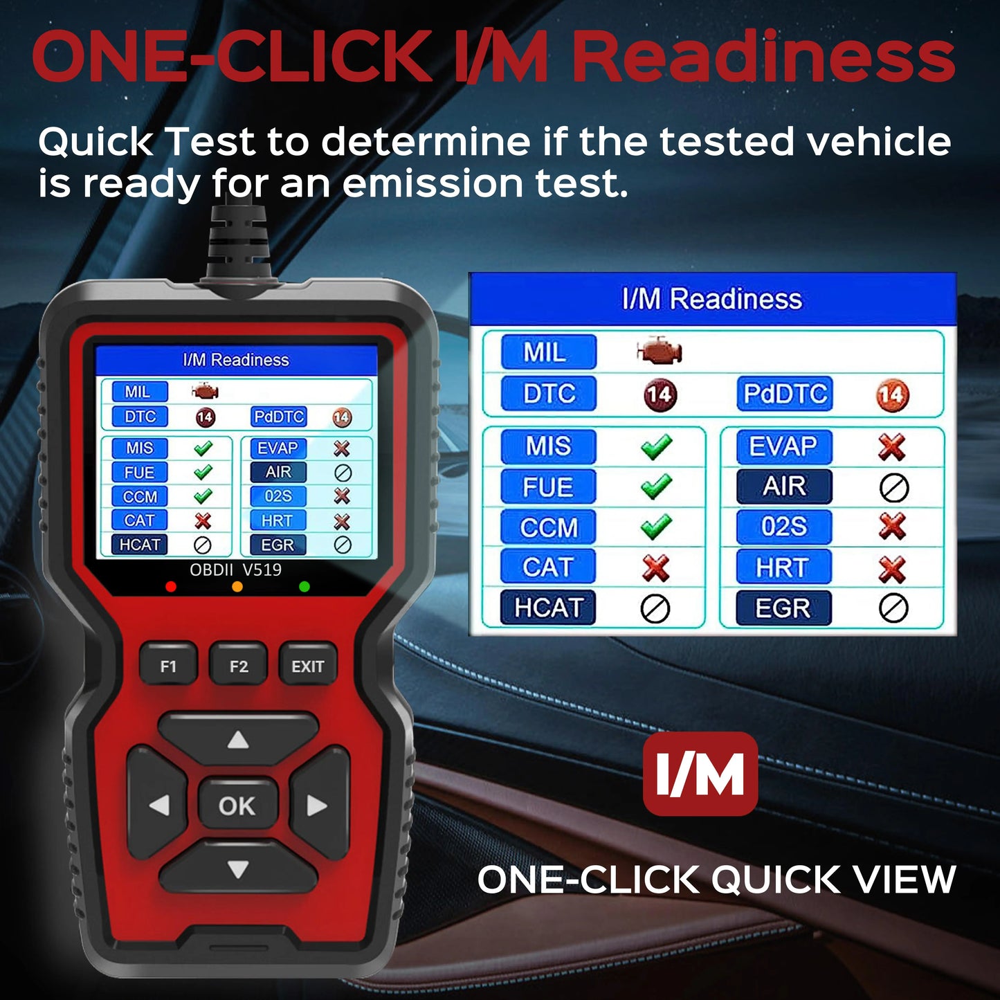 OBD2 Scanner Live Data Diagnostic Tool For Check Engine Light