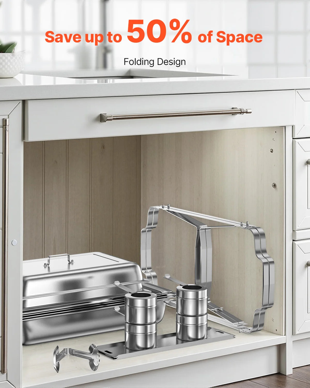 Succebuy Chafing Dish Buffet Set Stainless Steel Rectangular Warmer