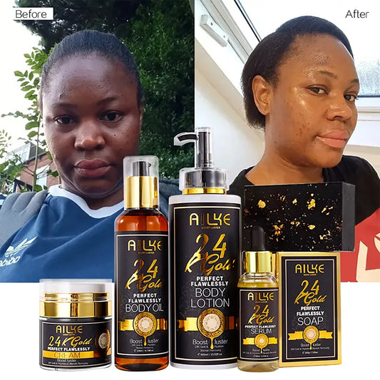 AILKE 24K Whitening Skin Set Cleanser For All Skin Types