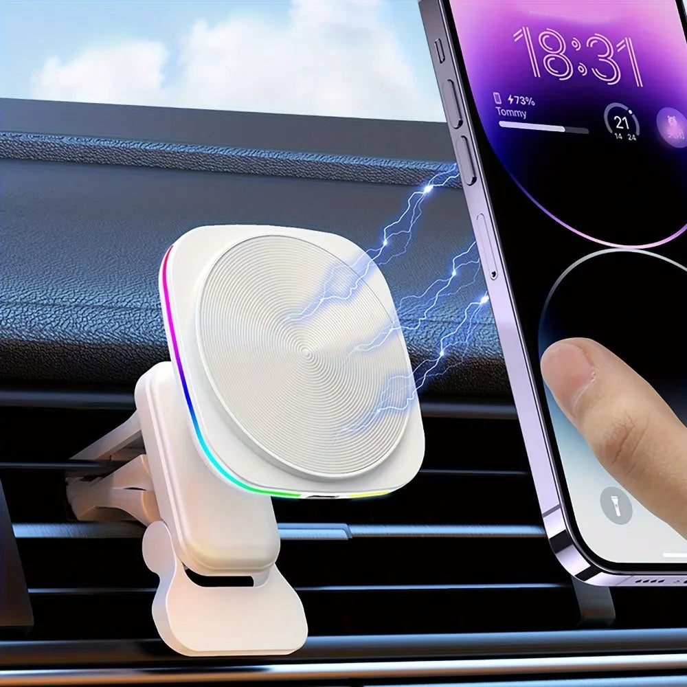 AUKYGGUS Car Magnetic Wireless Charger 15W Fast Charge