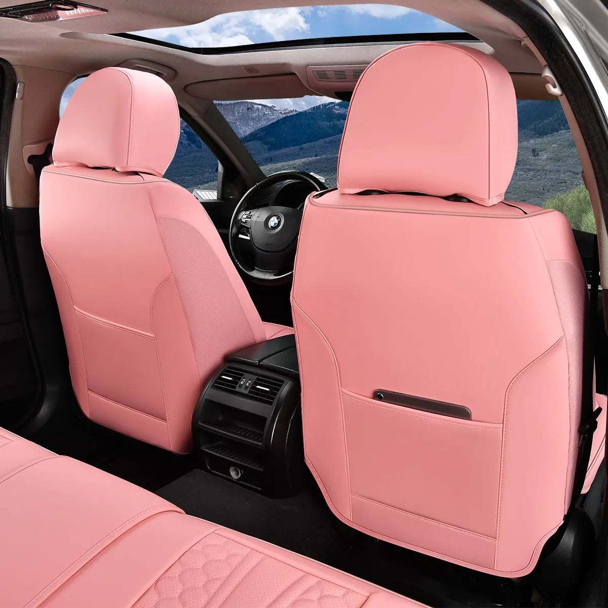 Waterproof Leather Car Seat Covers Universal Fit All Weather Protection