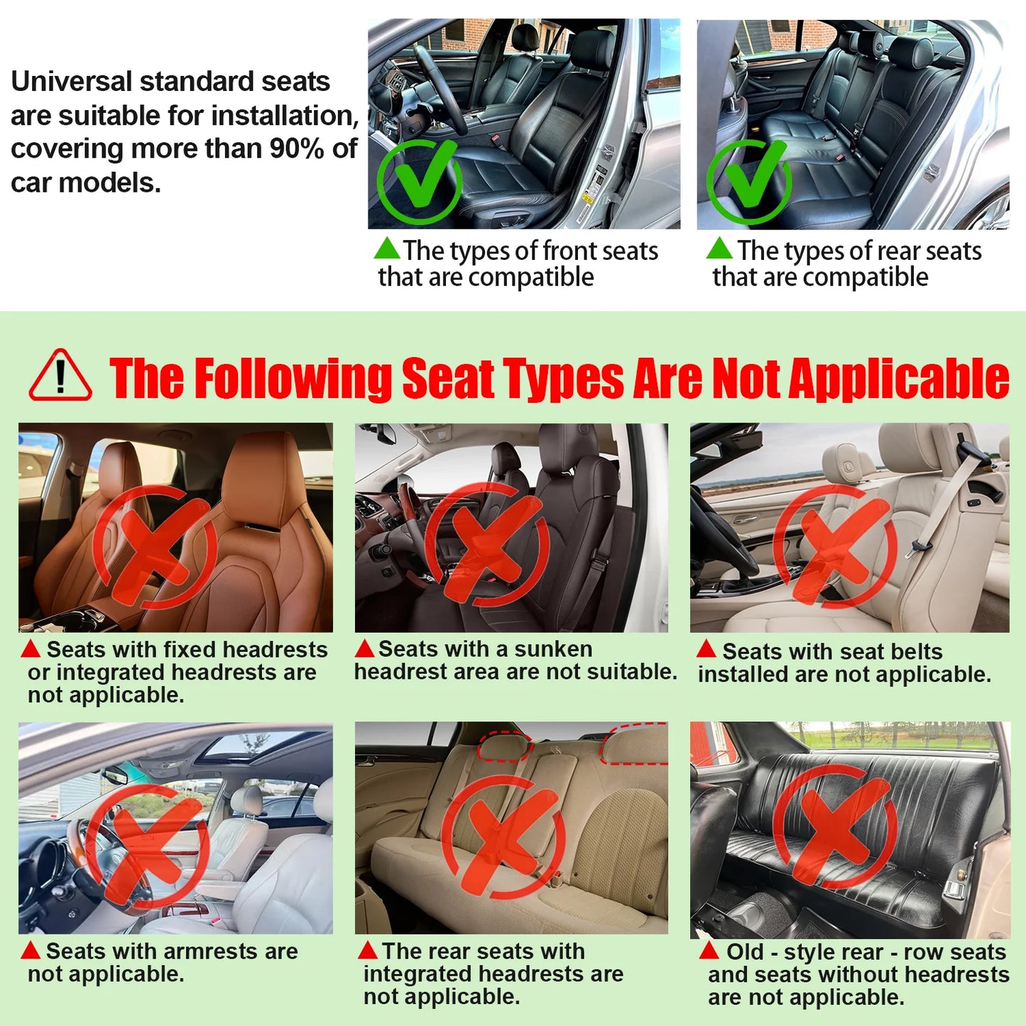 Waterproof Leather Car Seat Covers Universal Fit Allweather Non Slip