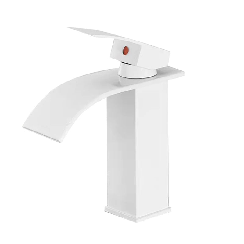 MYQualife Waterfall Bathroom Faucet Single Handle for Vessel Sink