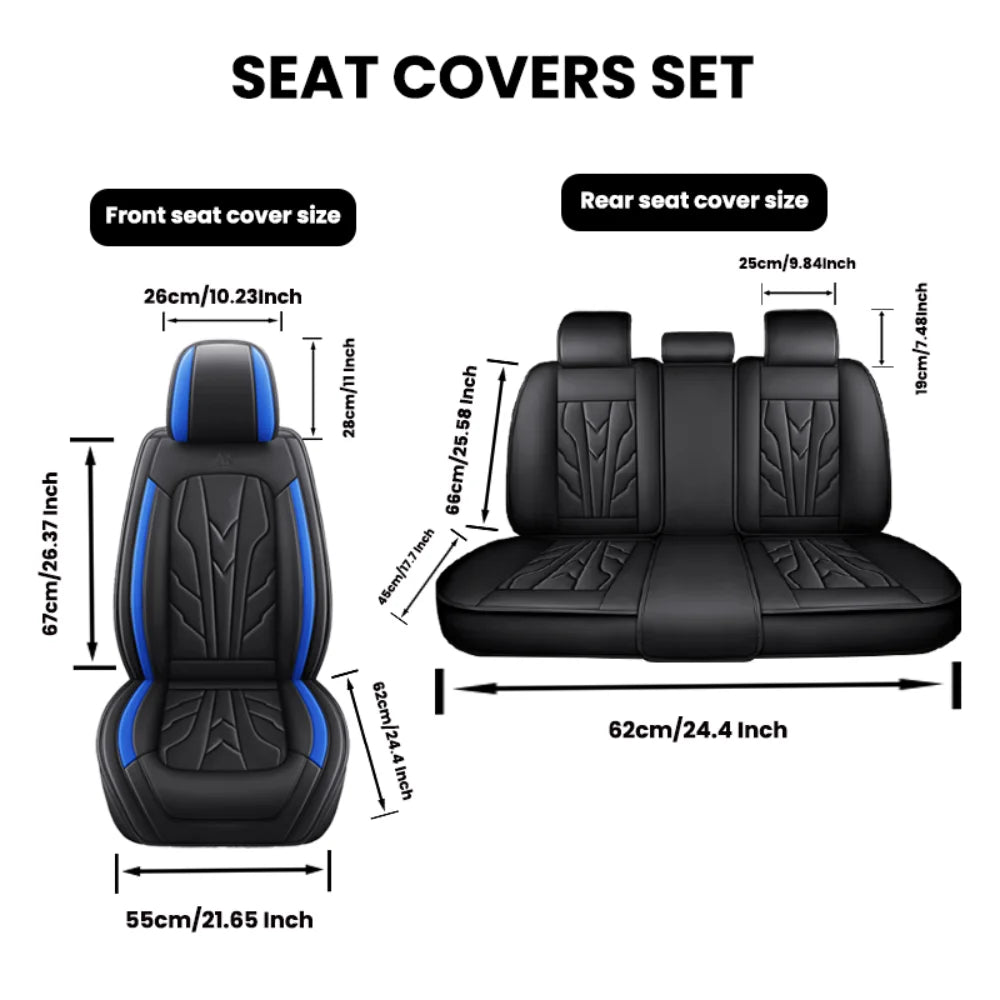 Universal Waterproof Leather Car Seat Cover for Five Seaters
