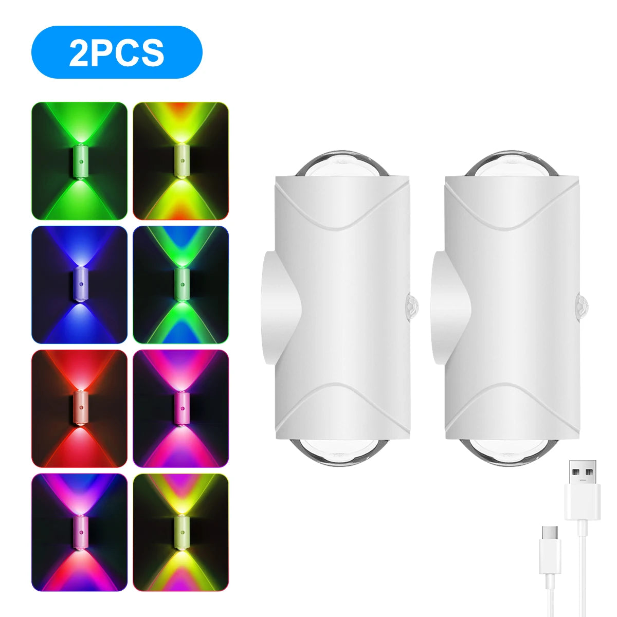 Aiopp LED Motion Sensor Wall Sconce Light with USB Rechargeable
