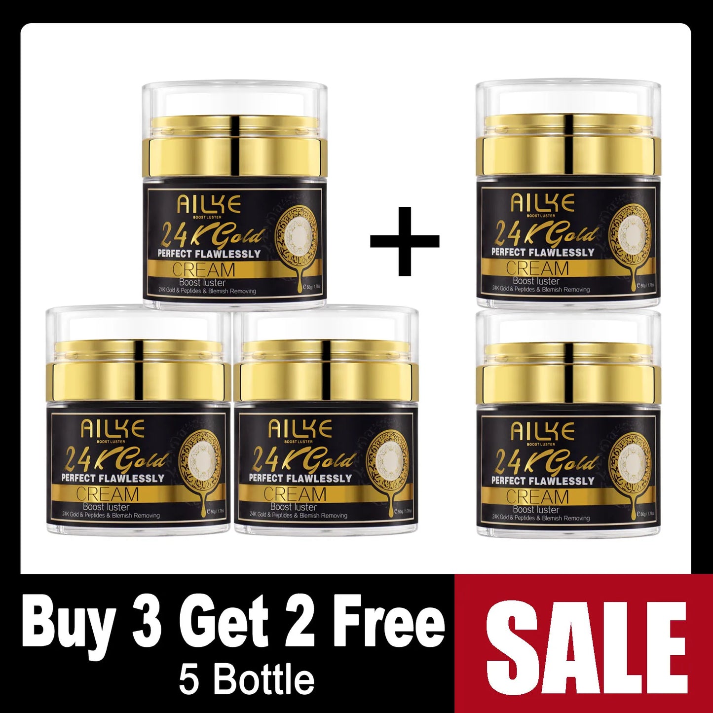 AILKE 24K Whitening Skin Set Cleanser For All Skin Types