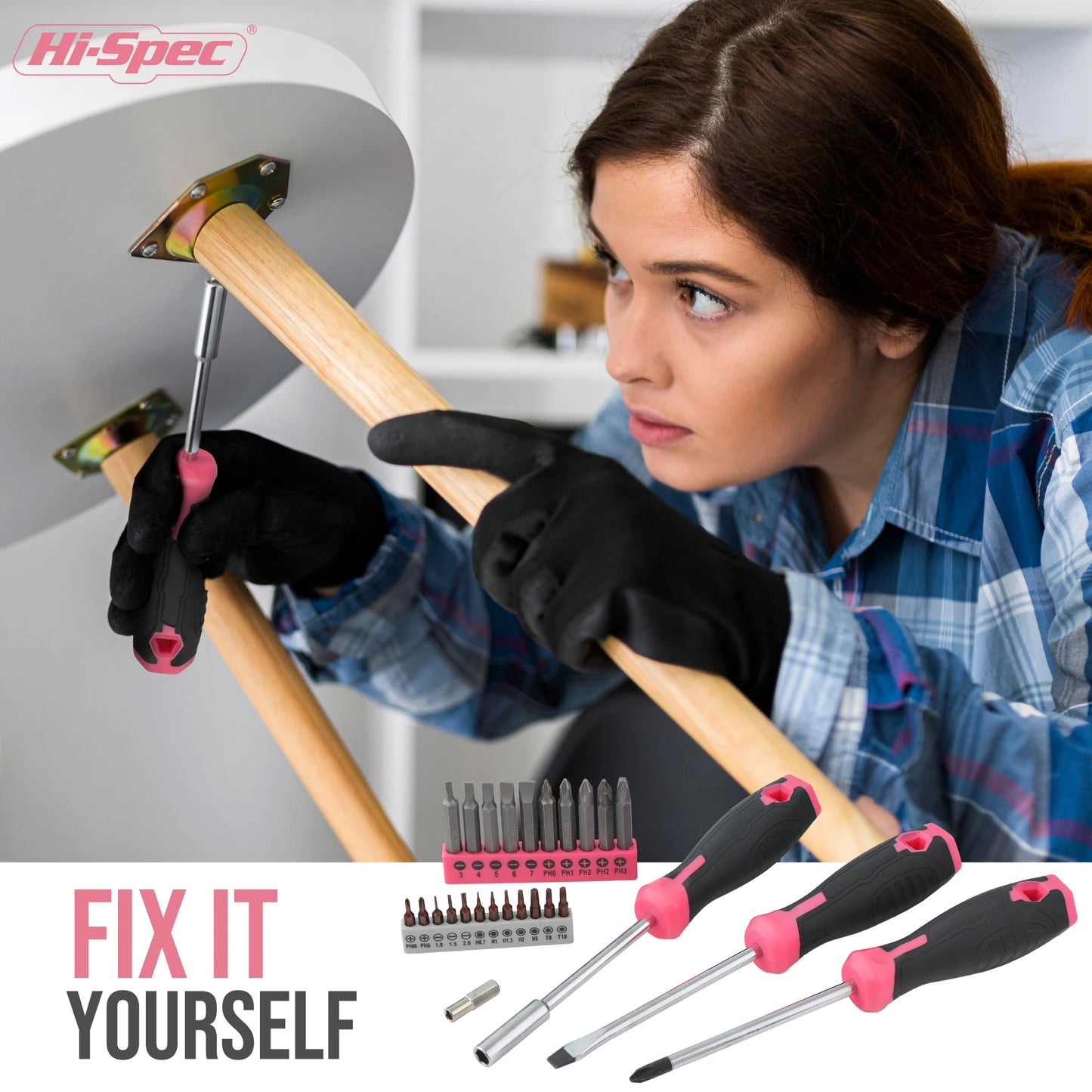 Hi-Spec 58pc USB Electric Drill Driver And Household Tool Kit