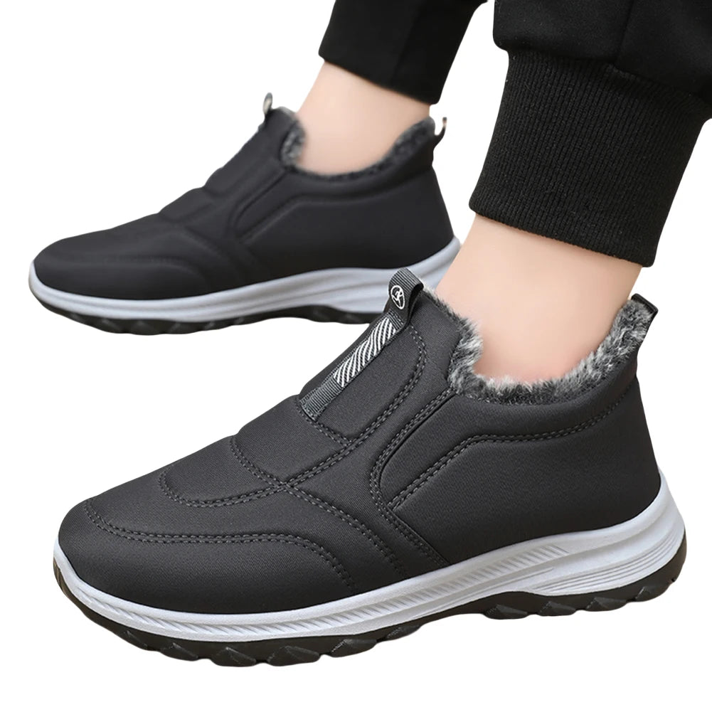 JOCESTYLE Warm Ankle Walking Shoes Non Slip Thermal Boots Winter