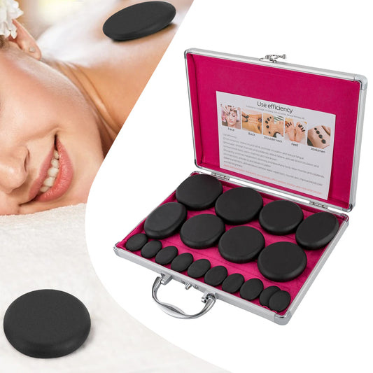Bymaocar Hot Stone Massage Set With Heater Box