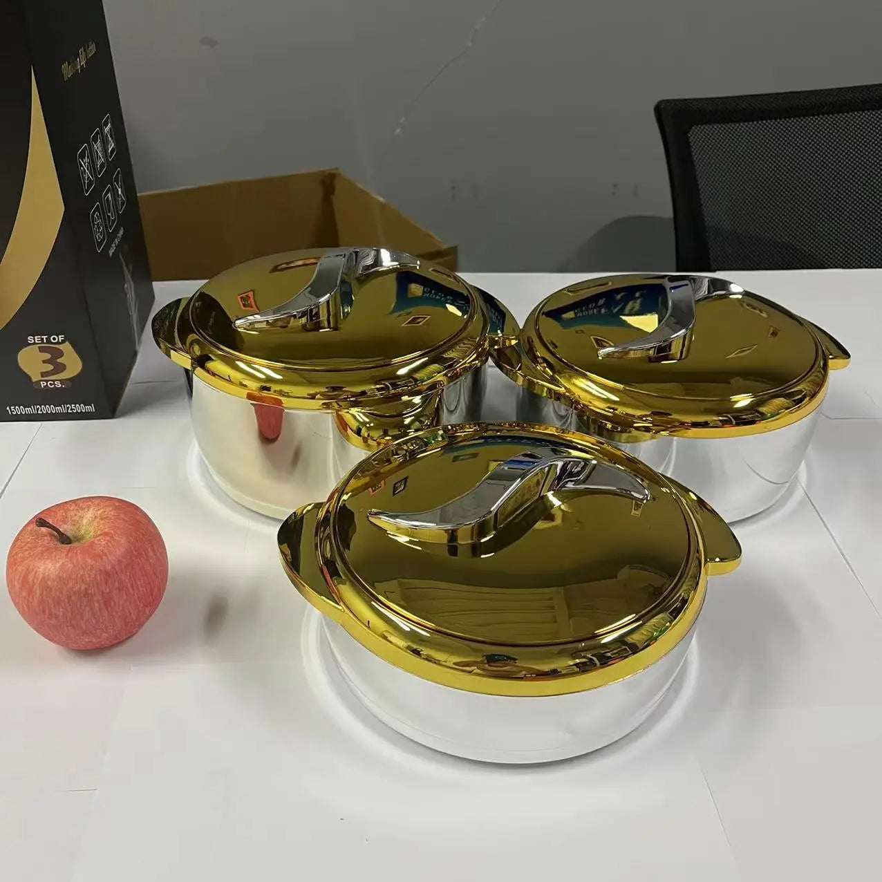 Food Warmer Lunch Box Set 3 Piece Leakproof Containers