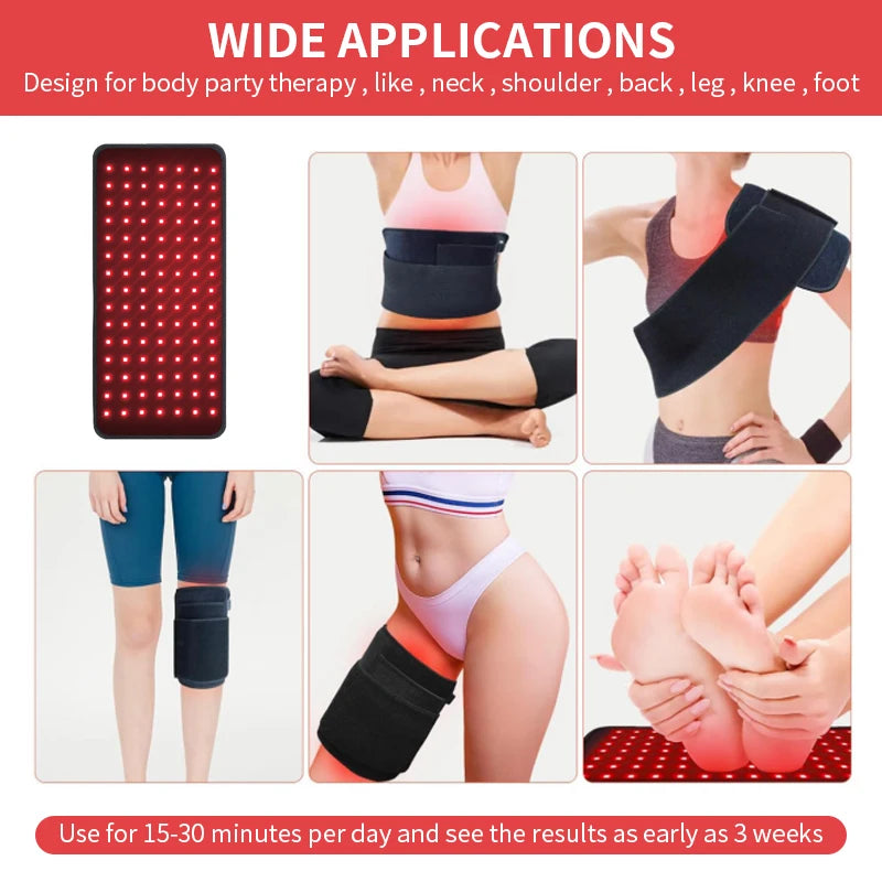Red Light Therapy Pad 660nm 850nm Pain Relief Wrap Pro