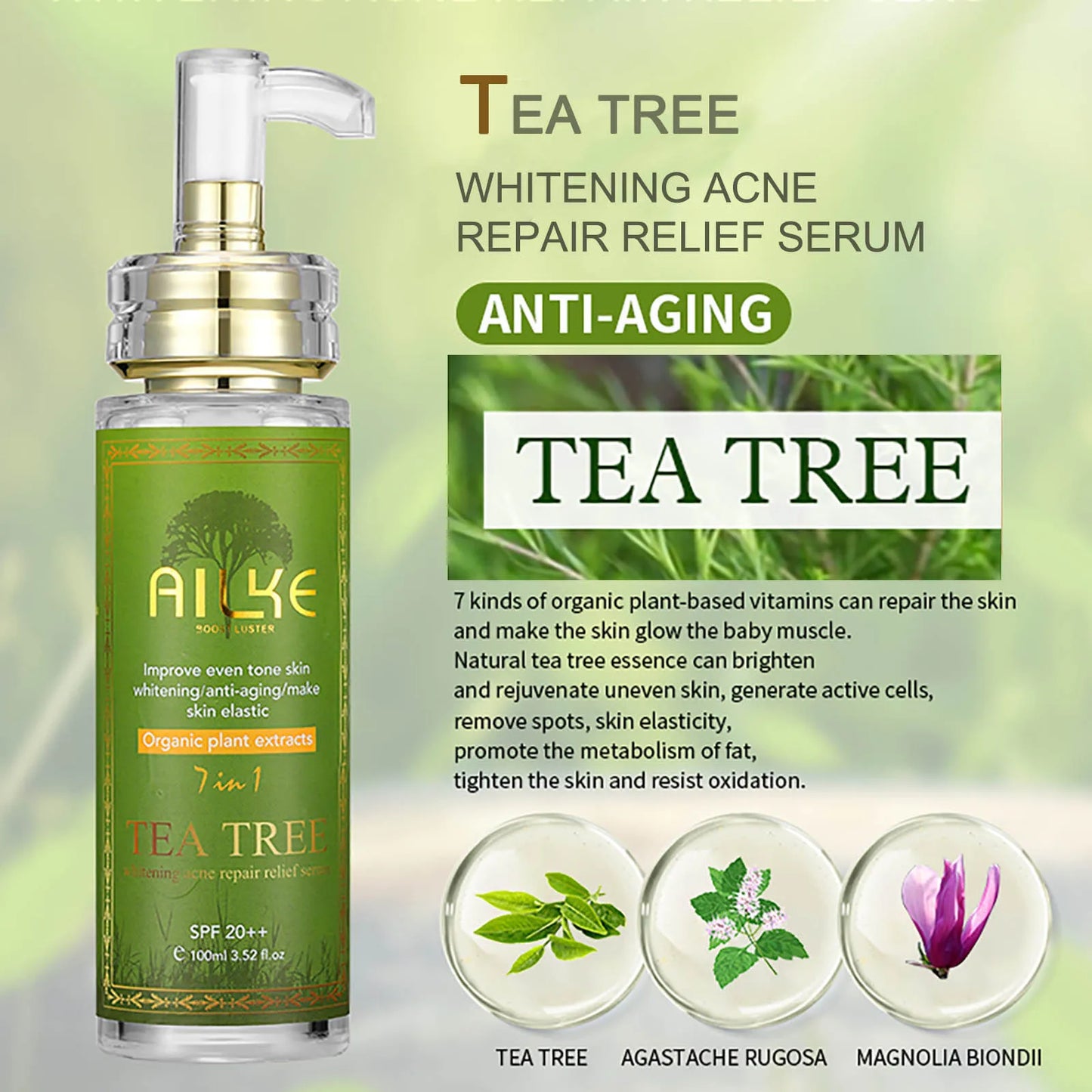 AILKE Skin Glowing Face Serum With Glutathione And Vitamins A C E