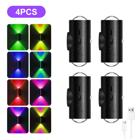 Aiopp LED Motion Sensor Wall Light Rechargeable Cordless With 8 Lighting Effects