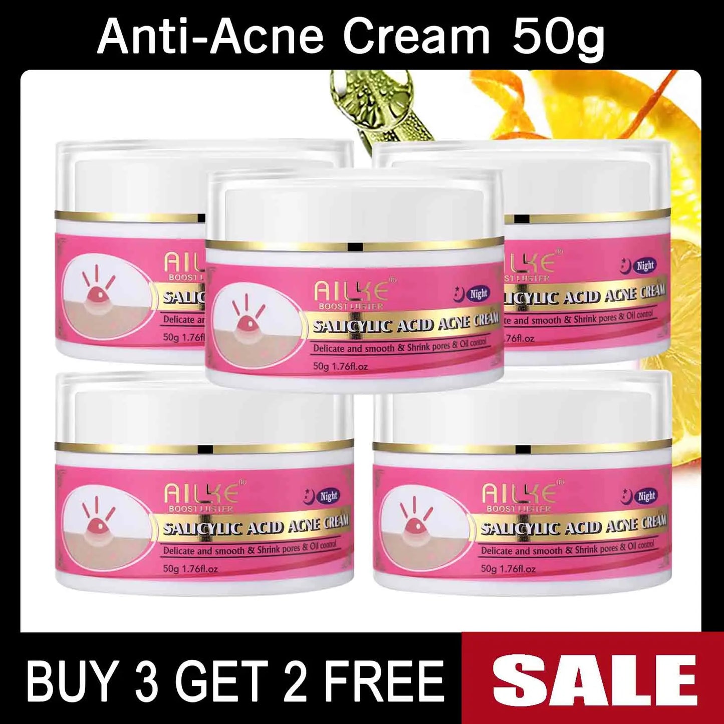 AILKE Natural Skin Glowing Set Whitening Moisturizing Acne