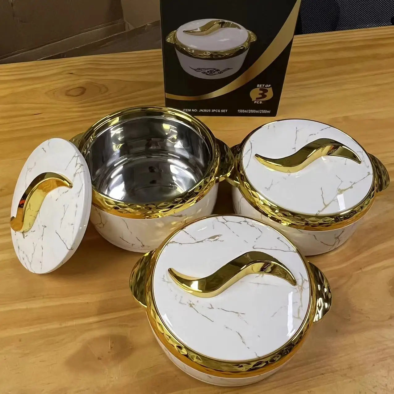 Food Warmer Lunch Box Set 3 Piece Leakproof Containers