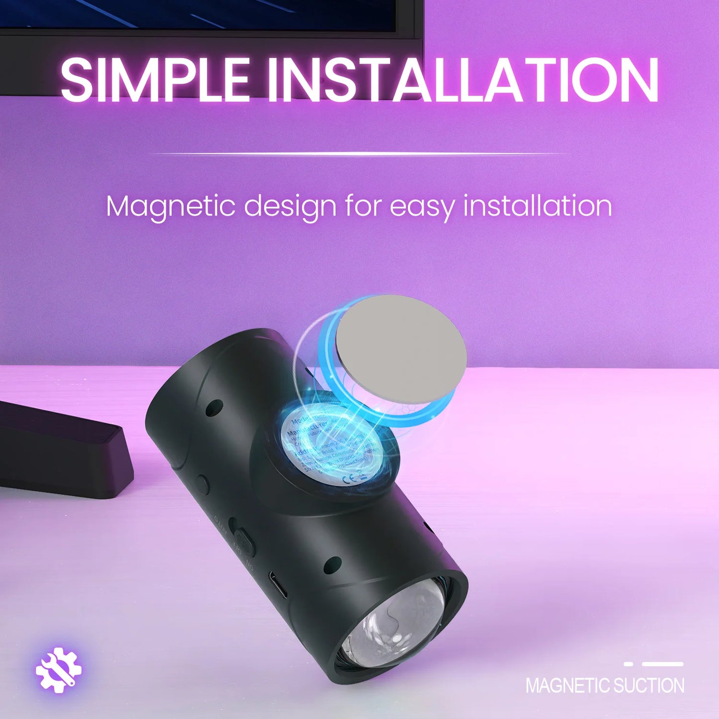 Aiopp LED Motion Sensor Wall Light Rechargeable Cordless With 8 Lighting Effects