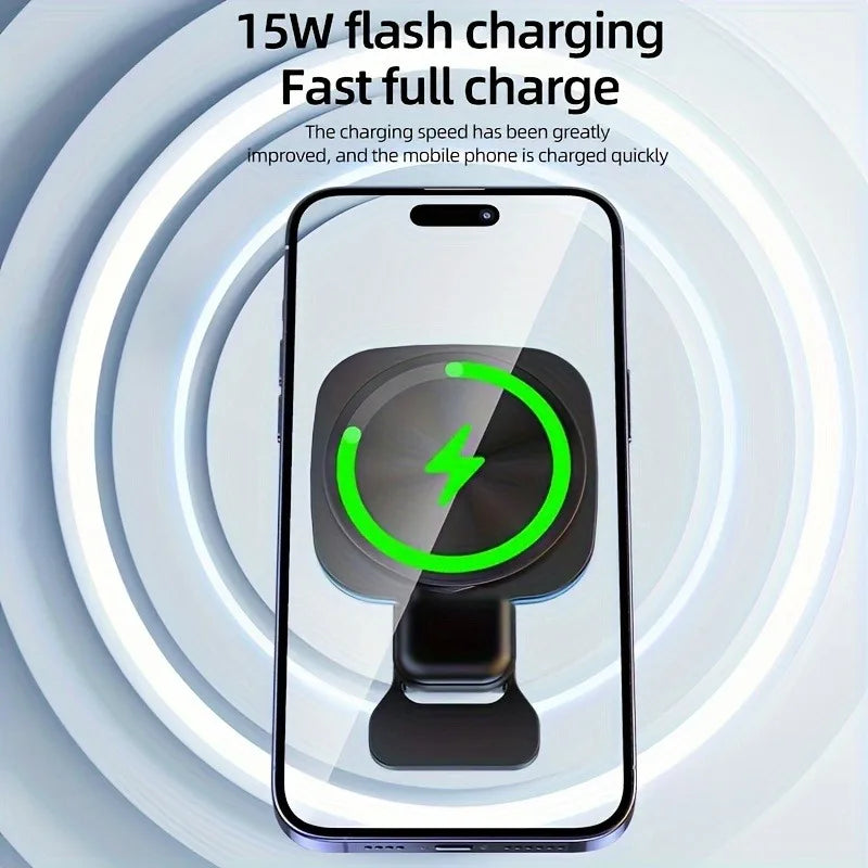 AUKYGGUS Car Magnetic Wireless Charger 15W Outlet Mount