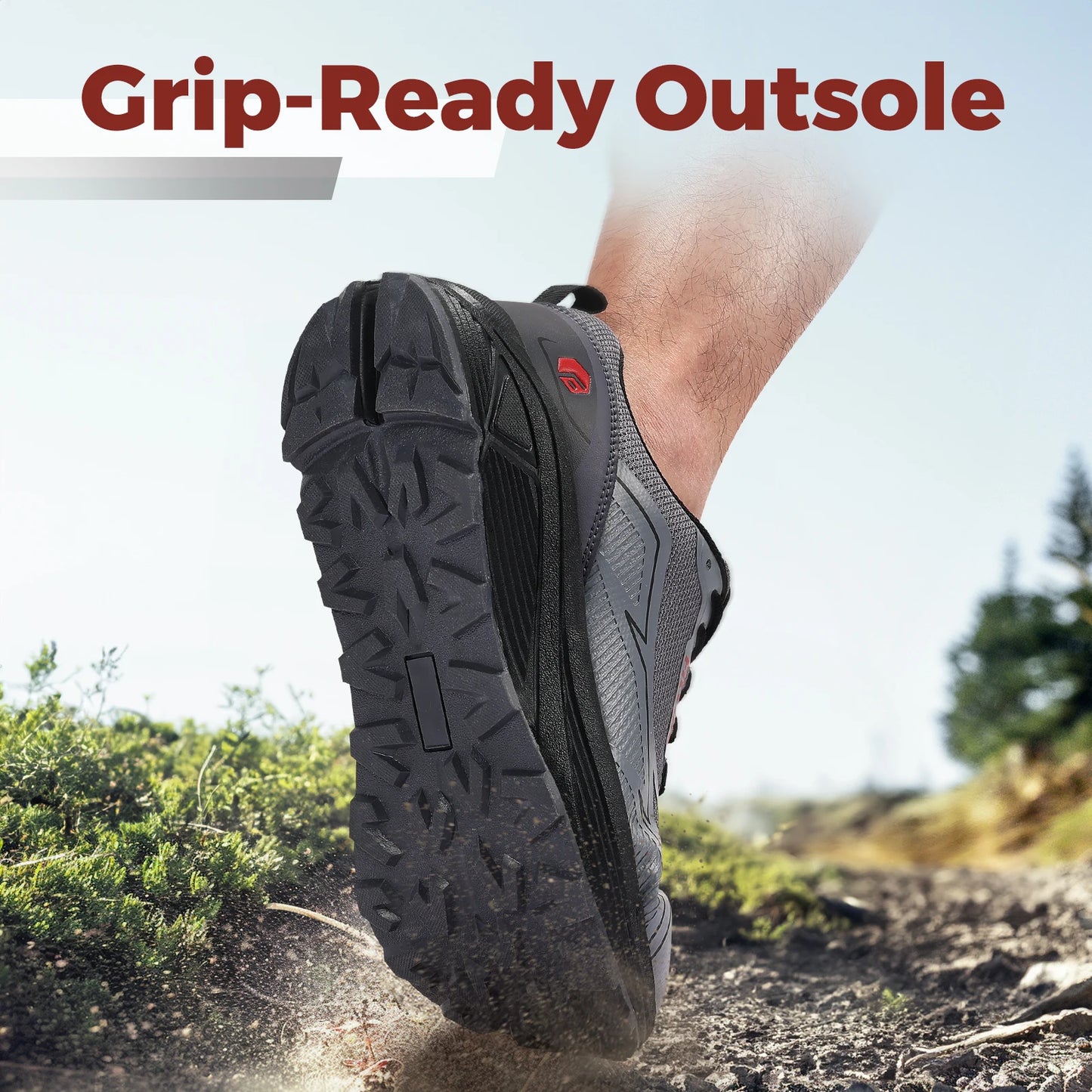 Fitville Extra Wide Trail Running Shoes Non Slip ArchSupport