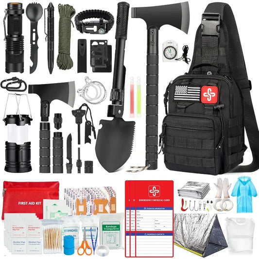 Hign Concerned 262Pcs Survival Gear First Aid Kit Pouch