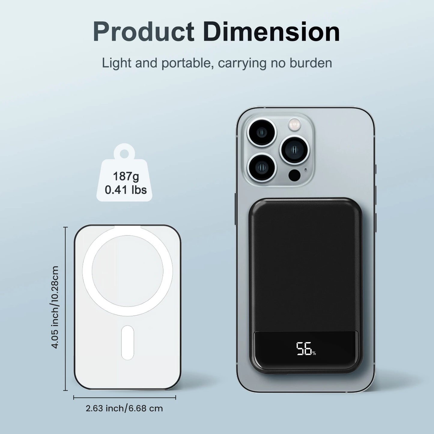 Magnetic Wireless Power Bank 10000mAh PD20W LED Display